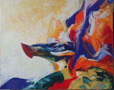 Pintura intitulada "Eagle weapon" por Isabelle Ilic, Obras de arte originais, Óleo