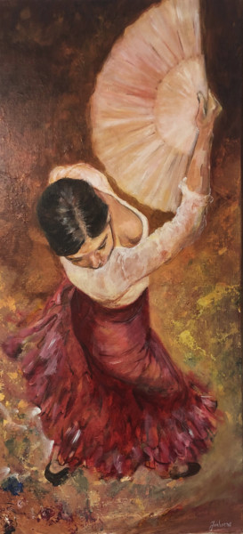 Pittura intitolato "Alejandra por Guaji…" da Isabelle Jacq (Gamboena), Opera d'arte originale, Acrilico