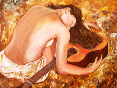 Peinture intitulée "Vengo pronto" par Isabelle Jacq (Gamboena), Œuvre d'art originale, Acrylique