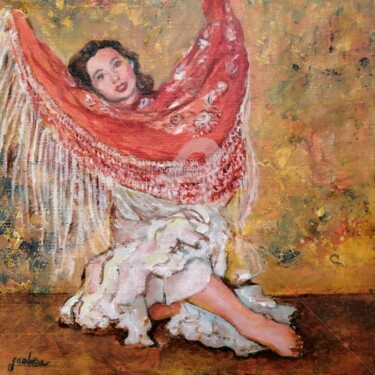 Painting titled "Esperanza 2" by Isabelle Jacq (Gamboena), Original Artwork, Acrylic