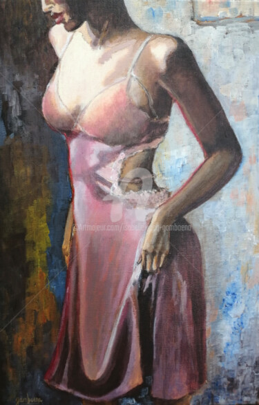 Painting titled "Corelia" by Isabelle Jacq (Gamboena), Original Artwork, Acrylic