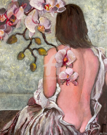 Pintura intitulada "Dulce Fragancia" por Isabelle Jacq (Gamboena), Obras de arte originais, Óleo