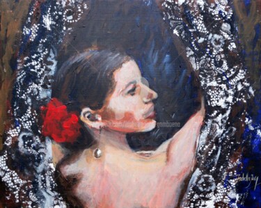 Peinture intitulée "Perlita" par Isabelle Jacq (Gamboena), Œuvre d'art originale, Acrylique