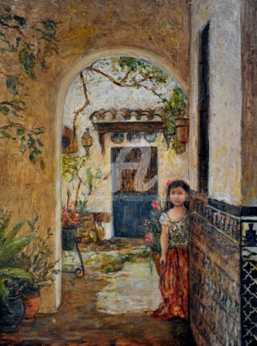Painting titled "Sueño Andaluz" by Isabelle Jacq (Gamboena), Original Artwork