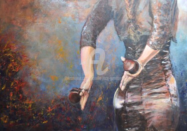 Painting titled "Impulso" by Isabelle Jacq (Gamboena), Original Artwork, Acrylic