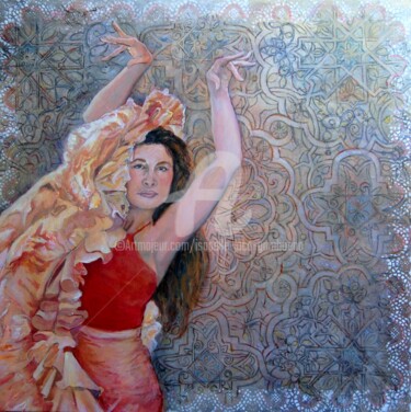 Pintura titulada "Dulce Manantial.jpg" por Isabelle Jacq (Gamboena), Obra de arte original