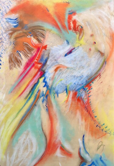 Peinture intitulée "L'Iroquoi" par Isabelle Jourdant, Œuvre d'art originale, Pastel