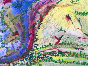 Peinture intitulée "La grue" par Isabelle Jourdant, Œuvre d'art originale, Pastel