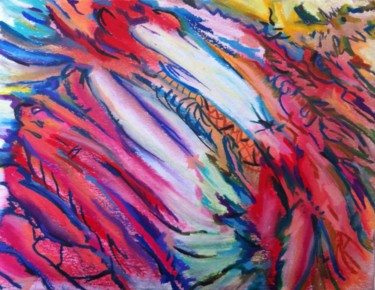 Peinture intitulée "Le grand méchant lo…" par Isabelle Jourdant, Œuvre d'art originale, Pastel