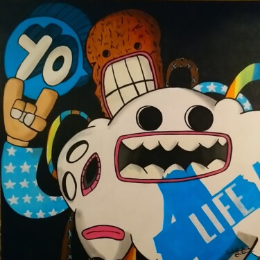Pintura titulada "YO !" por Isabelle Jura, Obra de arte original, Acrílico