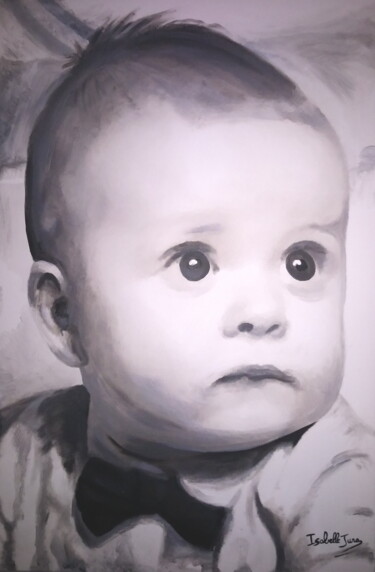 Peinture intitulée "Bébé" par Isabelle Jura, Œuvre d'art originale, Acrylique