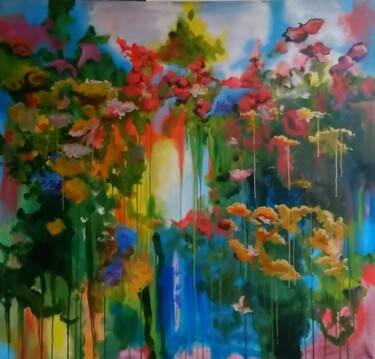 Painting titled "Bohemian Nature" by Isabelle Jura, Original Artwork, Pigments