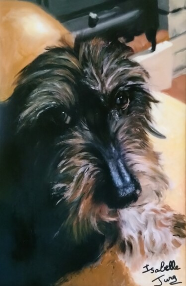 Painting titled "Chipie" by Isabelle Jura, Original Artwork, Acrylic