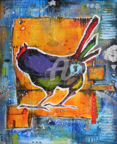 Painting titled "Cul de poule" by Isabelle Langlais, Original Artwork, Acrylic