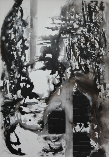 Картина под названием "Alep" - Isabelle Langlois, Подлинное произведение искусства, Акрил Установлен на Деревянная рама для…