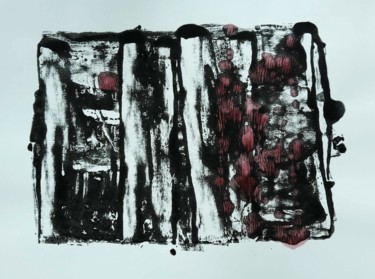 Estampas & grabados titulada "Les raisins de la c…" por Isabelle Langlois, Obra de arte original, Monotipia
