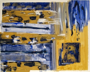 Картина под названием "Ors-bleus" - Isabelle Langlois, Подлинное произведение искусства, Акрил Установлен на Деревянная рама…