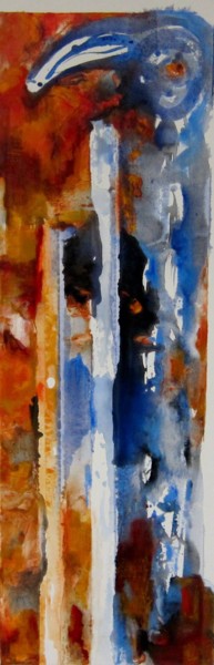 Painting titled "Climat" by Isabelle Langlois, Original Artwork, Acrylic Mounted on Wood Stretcher frame