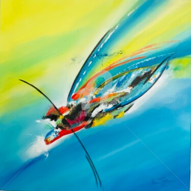 Painting titled "Flying" by Isabelle Laurent, Original Artwork, Acrylic