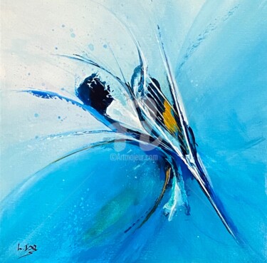 Peinture intitulée "L’éclat bleu" par Isabelle Laurent, Œuvre d'art originale, Acrylique