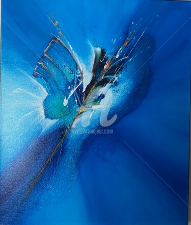 Painting titled "influence" by Isabelle Laurent, Original Artwork, Acrylic Mounted on Wood Stretcher frame