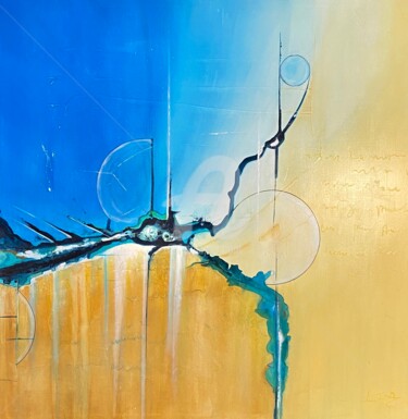 Macrocosme Peinture intitulée "Macrocosme" par Isabelle Laurent, Œuvre d'art originale, Acrylique