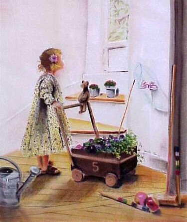 Peinture intitulée "Rêve d'enfant" par Isabelle Le Tutour, Œuvre d'art originale