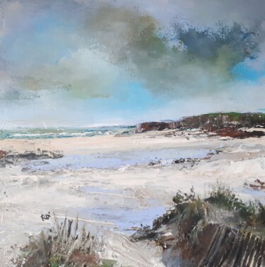 Peinture intitulée "Sable blanc" par Iza Iza, Œuvre d'art originale, Acrylique Monté sur Châssis en bois