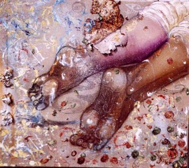 Peinture intitulée "A tus pies" par Isabelle Leroux, Œuvre d'art originale, Huile