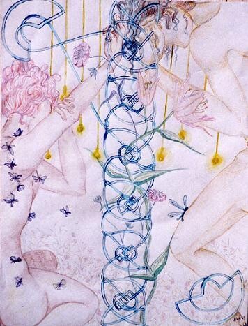 Peinture intitulée "Ces femmes qui atte…" par Isabelle Leroux, Œuvre d'art originale, Huile