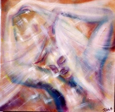 Peinture intitulée "Duermes" par Isabelle Leroux, Œuvre d'art originale, Huile
