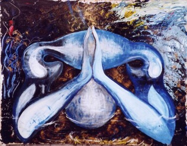 Peinture intitulée "La prière" par Isabelle Leroux, Œuvre d'art originale, Huile