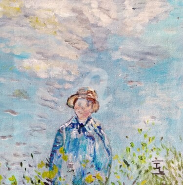 Schilderij getiteld "Le fils de Monet" door Isabelle Lucas, Origineel Kunstwerk, Olie