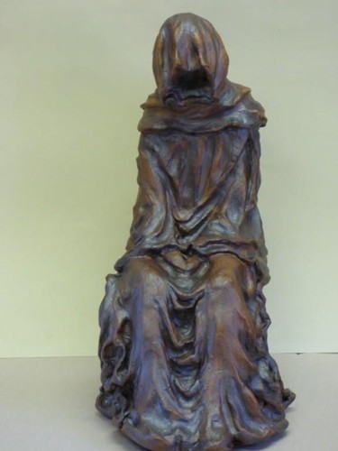 Sculpture titled "Kirie Eleison - Piè…" by Isabelle Mathis, Original Artwork, Terra cotta