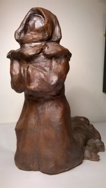 Скульптура под названием "Confitéor - Pièce u…" - Isabelle Mathis, Подлинное произведение искусства, Терракота
