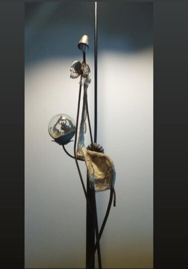Rzeźba zatytułowany „LA VIE EST AILLEURS” autorstwa Isabelle Merle, Oryginalna praca, Metale