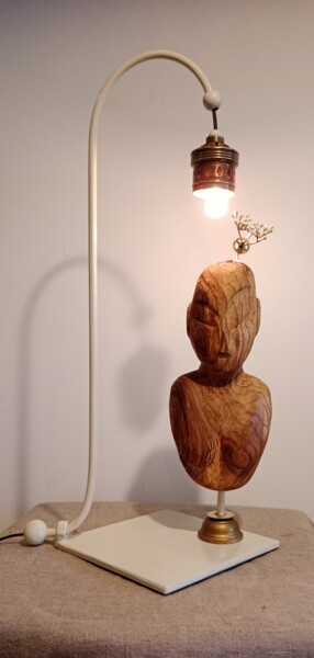 Скульптура под названием "Et....changer le mo…" - Isabelle Merle, Подлинное произведение искусства, Дерево