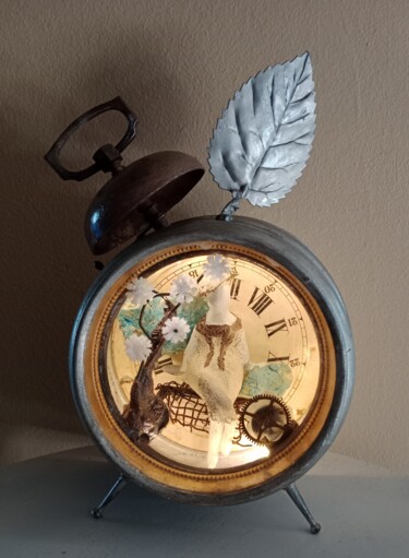 Sculpture intitulée "Le temps au temps" par Isabelle Merle, Œuvre d'art originale, Métaux
