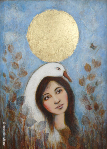 Malerei mit dem Titel "Connexion" von Isabelle Milloz, Original-Kunstwerk