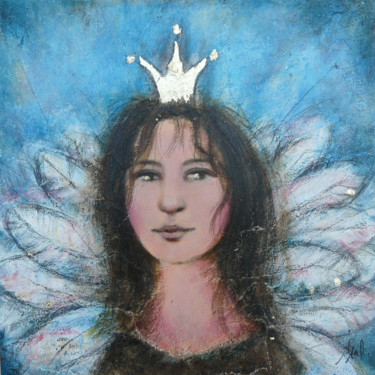 Painting titled "Ma reine" by Isabelle Milloz, Original Artwork, Acrylic
