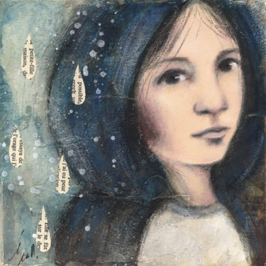 Pintura titulada "Sous la pluie" por Isabelle Milloz, Obra de arte original, Acrílico Montado en Cartulina