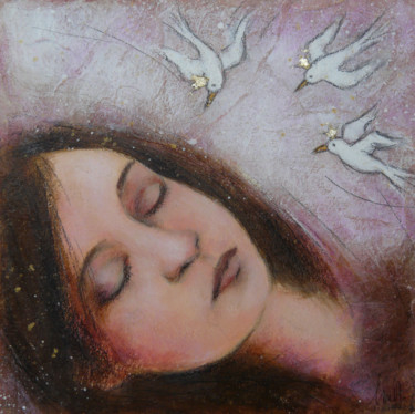 Peinture intitulée "Sleeping beauty" par Isabelle Milloz, Œuvre d'art originale, Acrylique