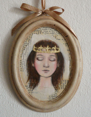 Painting titled "Le rêve d'une Reine" by Isabelle Milloz, Original Artwork, Acrylic