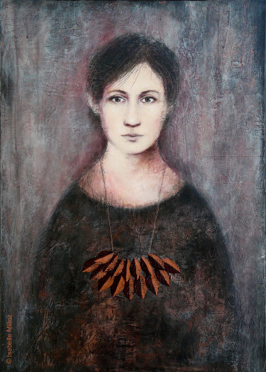 Peinture intitulée "Le collier" par Isabelle Milloz, Œuvre d'art originale, Acrylique