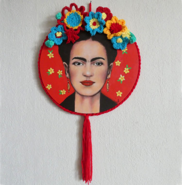 Malerei mit dem Titel "Frida II" von Isabelle Milloz, Original-Kunstwerk, Acryl