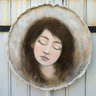 Malerei mit dem Titel "Attrape mes rêves" von Isabelle Milloz, Original-Kunstwerk, Acryl Auf Keilrahmen aus Holz montiert