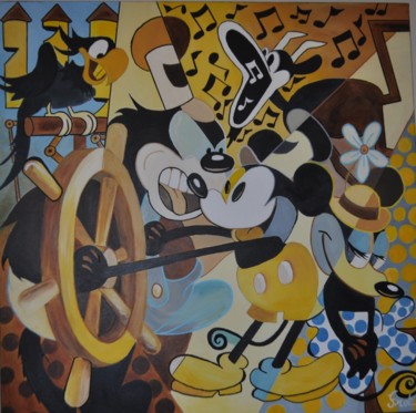 Peinture intitulée "Disney" par Isabelle Frot, Œuvre d'art originale, Acrylique