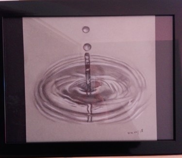 Peinture intitulée "onde d'eau" par Raven, Œuvre d'art originale, Pastel