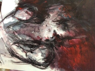 Painting titled "A comme amour" by Isabelle Pace, Original Artwork