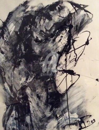 Painting titled "Seul" by Isabelle Pace, Original Artwork